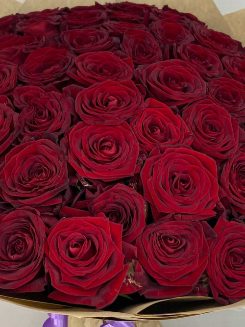 Букет «51 красная роза 60 см»